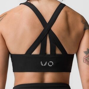 ASRV Black Cross-Back Sports Bra